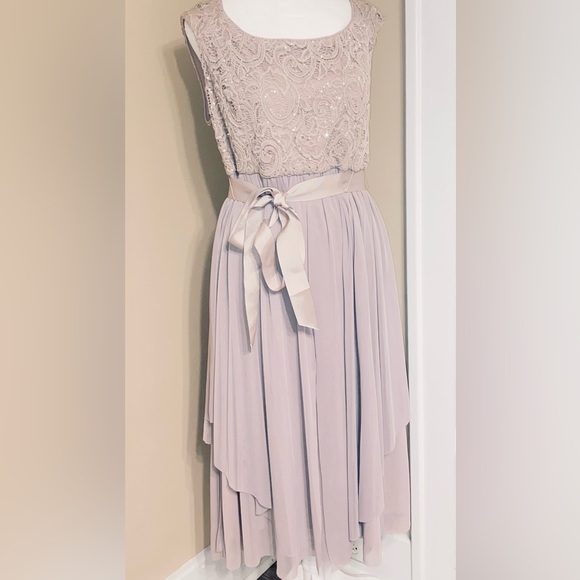 R & M Richards Dresses & Skirts - EUC R&M RICHARDS Lace + Chiffon Dress 14P